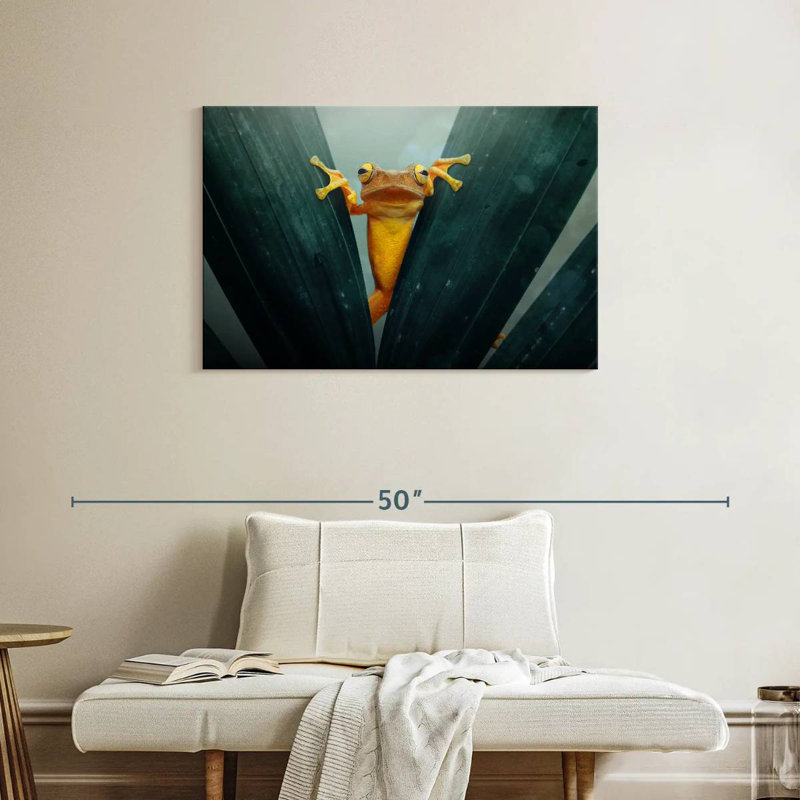 Brampt Yellow Frog, 24" H x 36" W