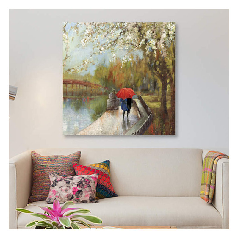 « a walk », reproduction sur toile, H 26 po x l 26 po x P 1,5 po