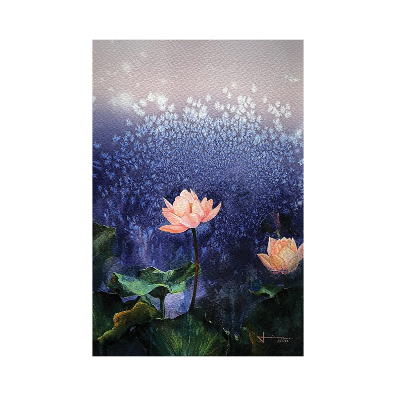 Blossom by Liam Kumawat - Wrapped Canvas Painting, 20.32 cm H x 30.48 cm W