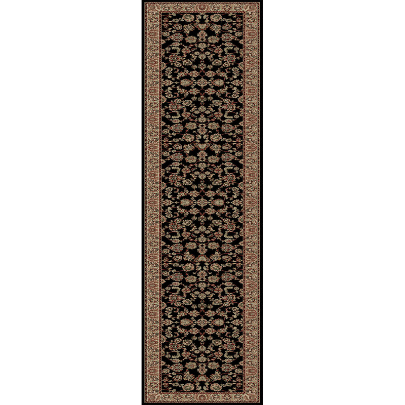 Tapis oriental ébène Balch, Tapis de couloir 2 pi 7 po x 14 pi