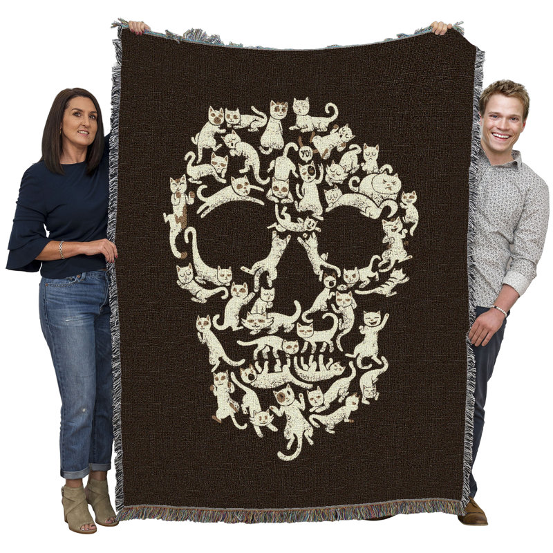 Jeté en coton Pure Country Weavers Catskull, L 72 po x l 54 po