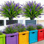 24 paquets de fleurs de lavande artificielles, plantes en plastique résistantes aux rayons UV pour la décoration intérieure et extérieure, tiges de fil réglables pour le mariage, la fête, le jardin, la pièce maîtresse de la table