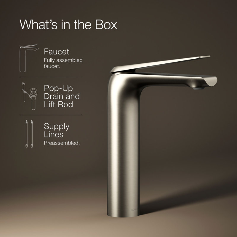Avid Single-Handle Bathroom Sink Faucet, Vibrant Brushed Nickel