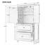 Armoire de rangement pour salle de bain en panneau de fibres à densité moyenne avec 2 portes, tiroirs et tablette réglable-2115514623