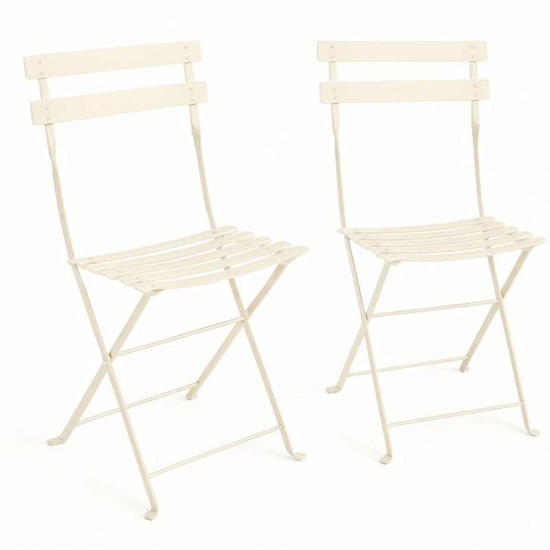 Bistro Metal Chair, Latte Beige