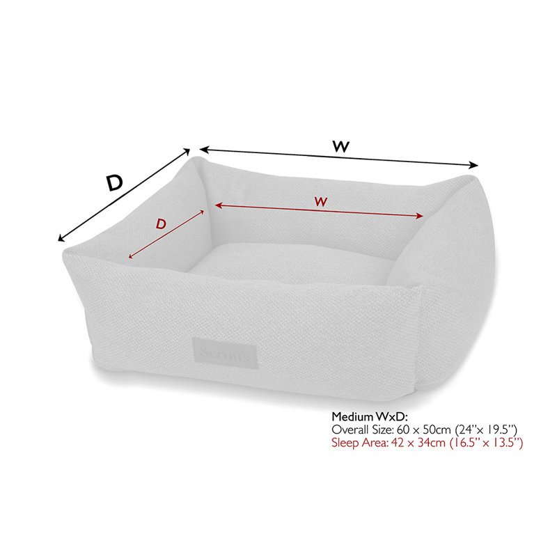 Scruffs Seattle - Luxury Dog & Cat Bed , 21cm H x 60cm W x 50cm D, Sienna Brown