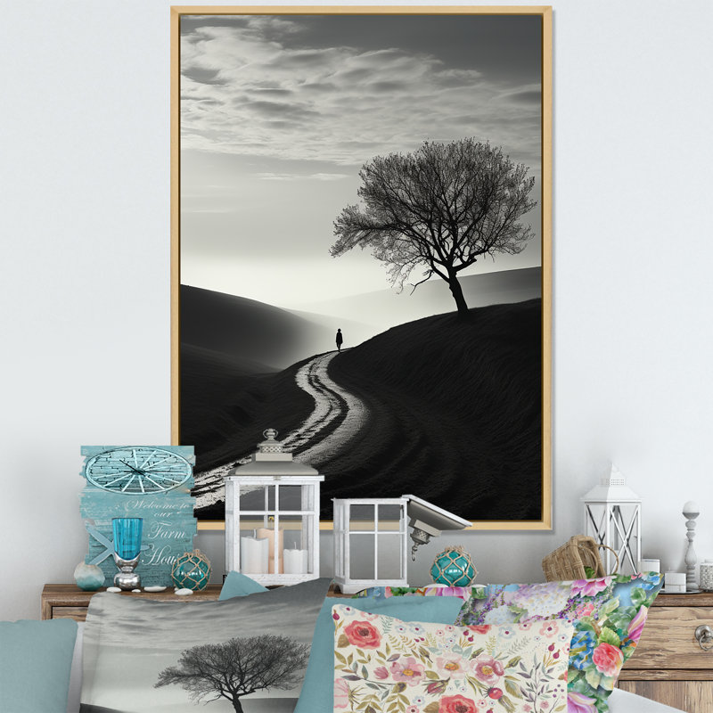 Harmonic Horizon Minimalisme, photographie sur toile, Cadre naturel flottant, H 32 po x l 16 po x P 1 po