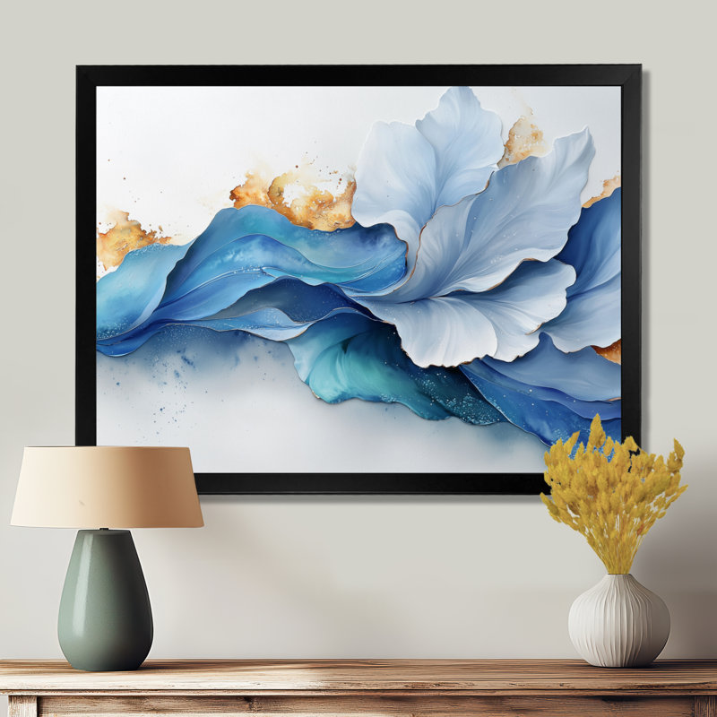 Raymer - Abstract Canvas Art Print, Reproduction encadrée d'une seule photo, Noir, H 12 po x l 20 po