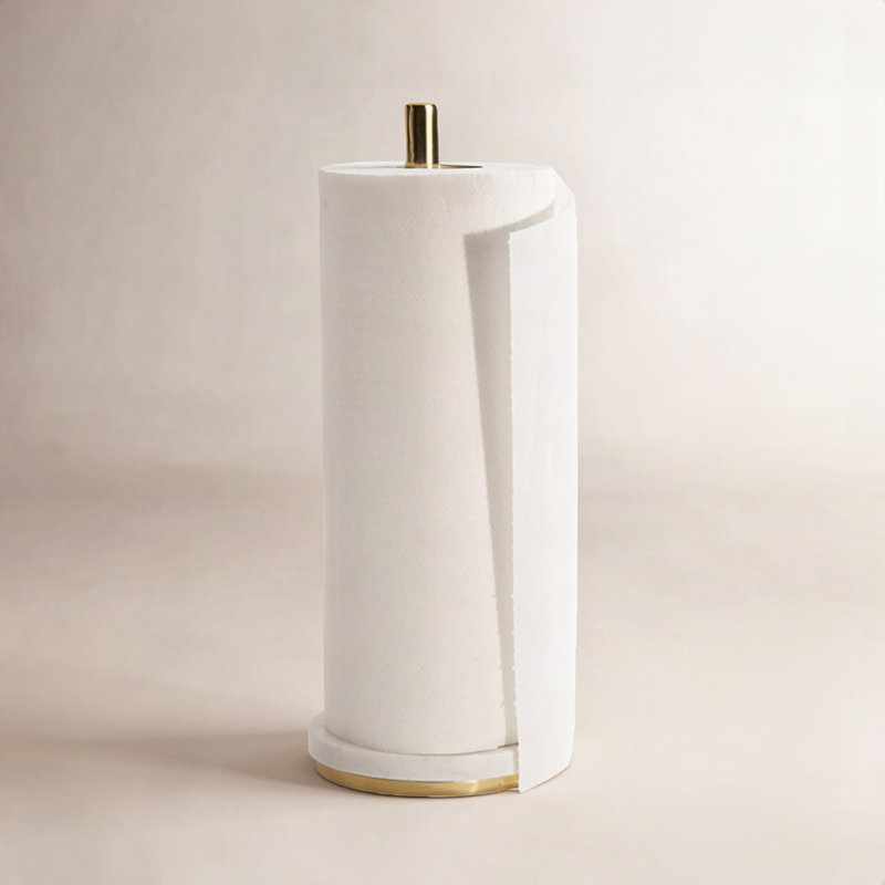 Simple Brass Freestanding Paper Towel Holder