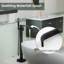 Robinet de baignoire carré autoportant avec douche à main Robinet de baignoire en acier inoxydable 304 avec bec cascade et valve en céramique CUPC-125120118