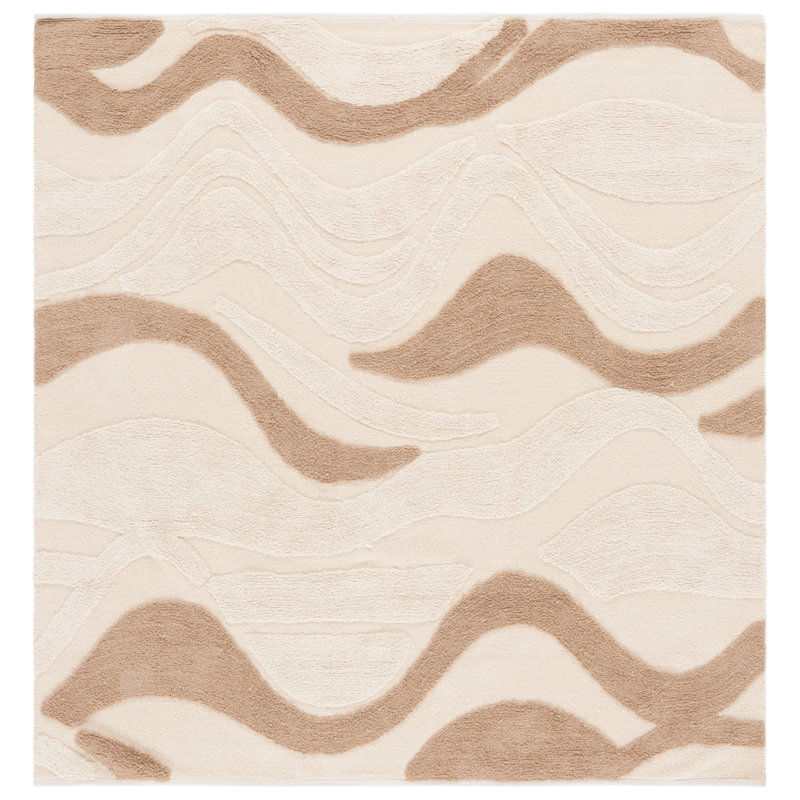 Tapis ivoire / beige Vermont 225, Carré 6 pi