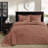 Red 3 Piece Reversible Bedspread For Queen, Oversized With Quilting And Pre - Washed Cotton Filling, Includes Two Shams, Machine Wash Quick Cleaning Queen Bed, To Fit High Depth Mattress Perfectly,