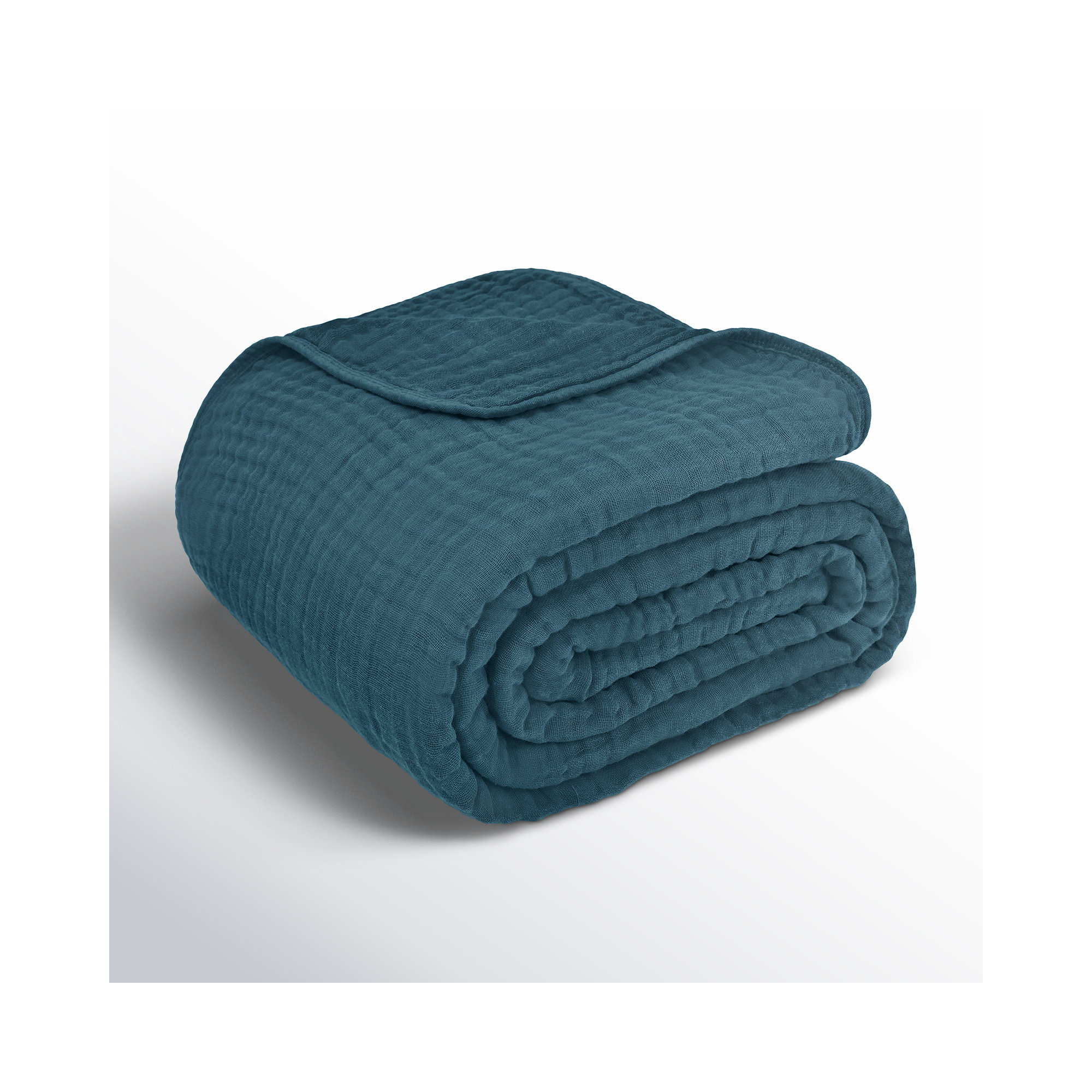 Karlina Muslin Blanket, Throw, White