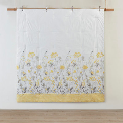 5 Piece Seersucker Comforter Set With Throw Pillows Yellow
