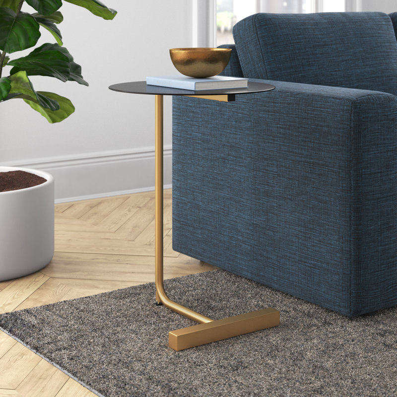 Litch Iron Top End Table, Black