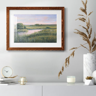 Printemps marais I - reproduction encadrée rustique avec tableau mat