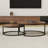 Carbon Steel Nesting Coffee Tables Set - Round Extendable Design with Durable Panel for Living Rooms-852533186