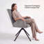 Upholstered Swivel Accent Chair with Tufted Seat-1905565165