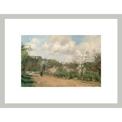 «View from Louveciennes» par Camille Pissarro, impression giclée sur cadre