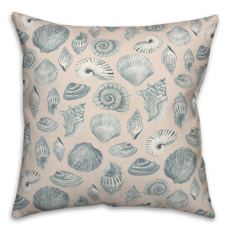 Reversible Throw Pillow, Blue/Blush