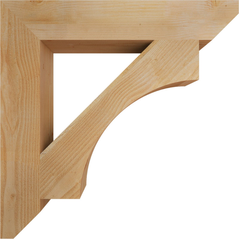 H 6'' W D Wood Bracket / Corbel, Douglas Fir, 36" H x 6" W x 36" D