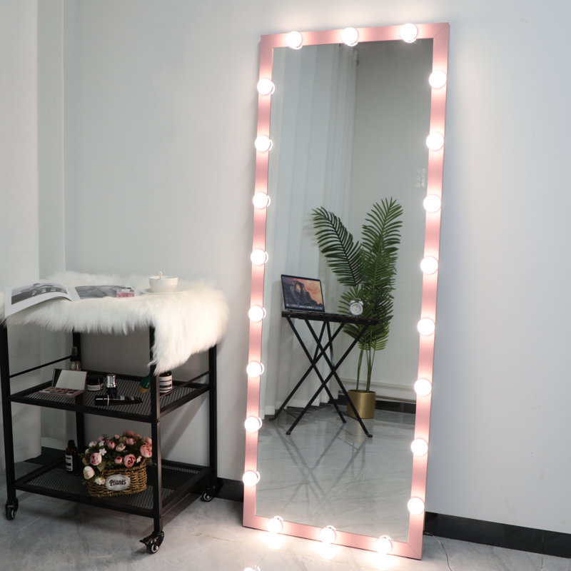 Eliyannah Aluminium Frame Leaning Mirror, Pink