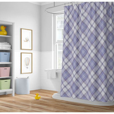 Diamond Plaid Ultra-Thin Lightweight Shower Curtain