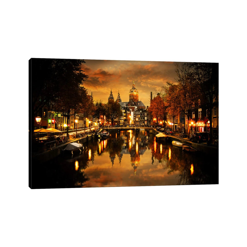 Amsterdam IV by Enzo Romano - Wrapped Canvas Print, 101.6 cm H x 66.04 cm W x 3.175 cm D