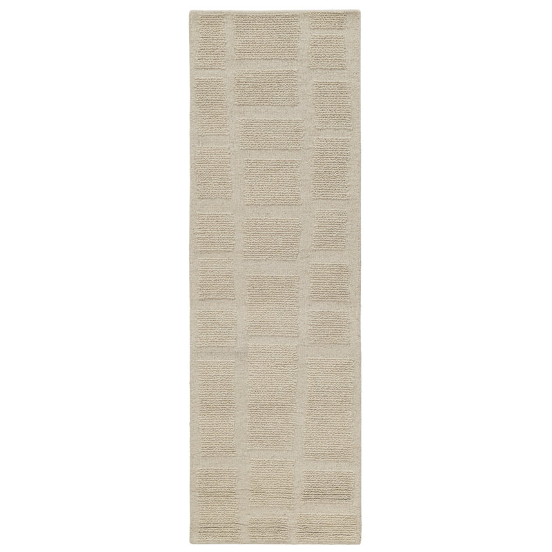 Tapis d'intérieur en laine touffeté à la main Wander, Ivoire ivoire, 2 pi 6 po x 8 pi
