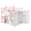 Lit mezzanine double avec tiroirs, bureau et garde-robe
