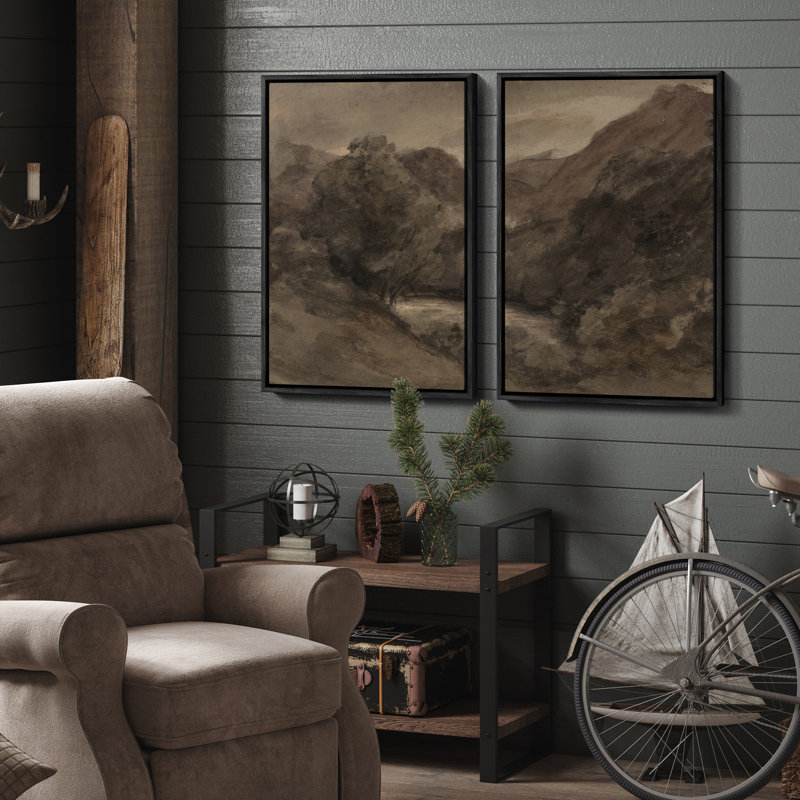 Art mural encadré rétro antique classique pour chambre à coucher, H 36 po x l 24 po, Noir