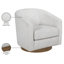 Fauteuil d'appoint pivotant rembourré en tissu performance Modra Beige-129775796