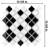 Hudson Tangier Black and White Mimos 12-3/8" x 12-3/8" Porcelain Mosaic Floor and Wall Tile
