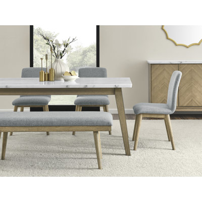 Lucia 72" Genuine Marble Dining Table