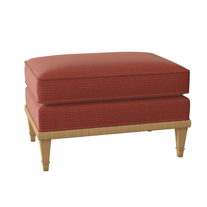 Dublin Ottoman, Amber, Sunny Linen