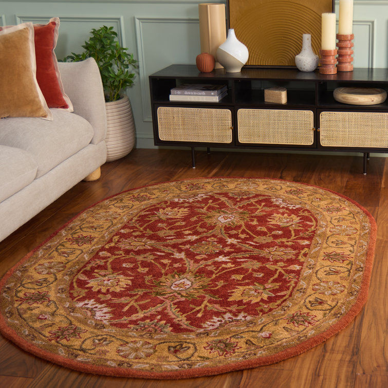 Dunbar Hand Tufted Wool/Cotton/Latex Oriental Rug in Gold/Rust
