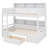 Bunk Bed With Built-In Shelves Beside Both Upper And Down Bed And Storage Drawer-105762704