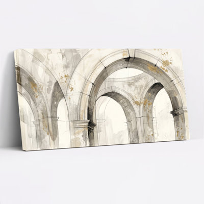 Architectural Arches Canvas Wall Art Oil Painting Print Set Of 1