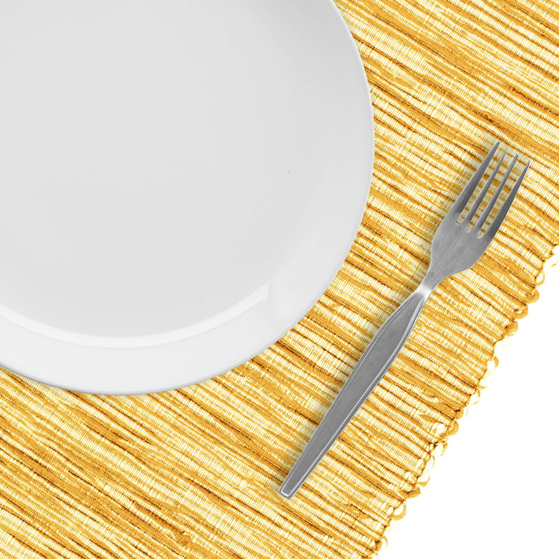 Hovhan Cotton Rectangle Table Runnner, Honey