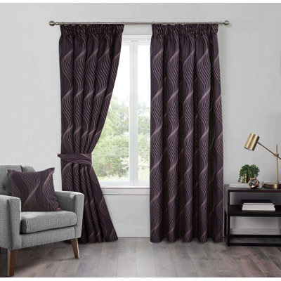 Audrienne Pencil Pleat Room Darkening Curtain Pair