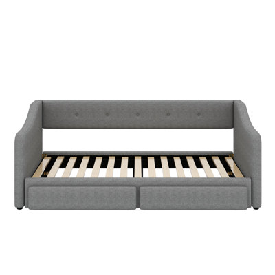 Twin XL To King Size Upholstered Daybed With Drawers