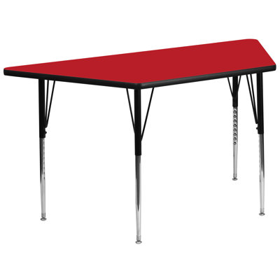 Goddard Trapezoid Thermal Laminate Activity Table with Height Adjustable Legs