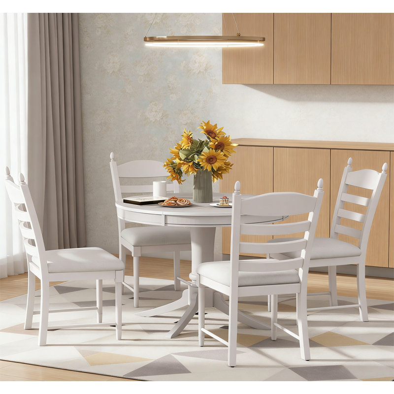 Ensemble de table de salle à manger 5 pièces, Blanc