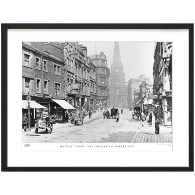 Halifax, Town Hall From Corn Market 1900 - Single Picture Frame Print