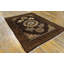 Tapis brun antique en laine de petite taille chinois et mongol