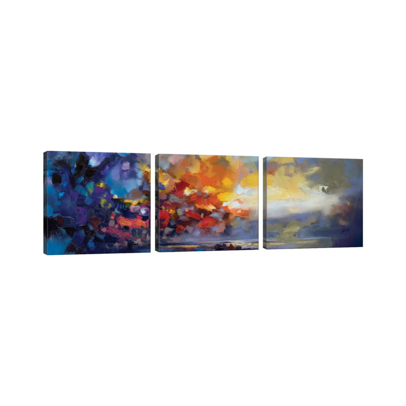 Molecular Light - ensemble d'art mural sur toile tendue (ensemble de 3)
