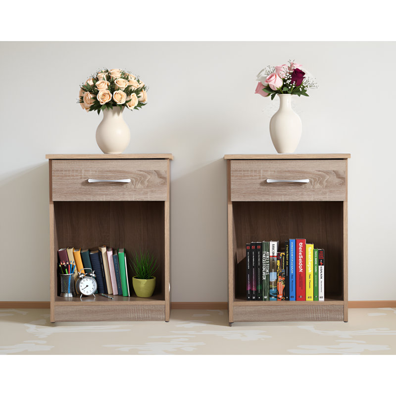 Ensemble de 2 tables de chevet Kenitra, Gris