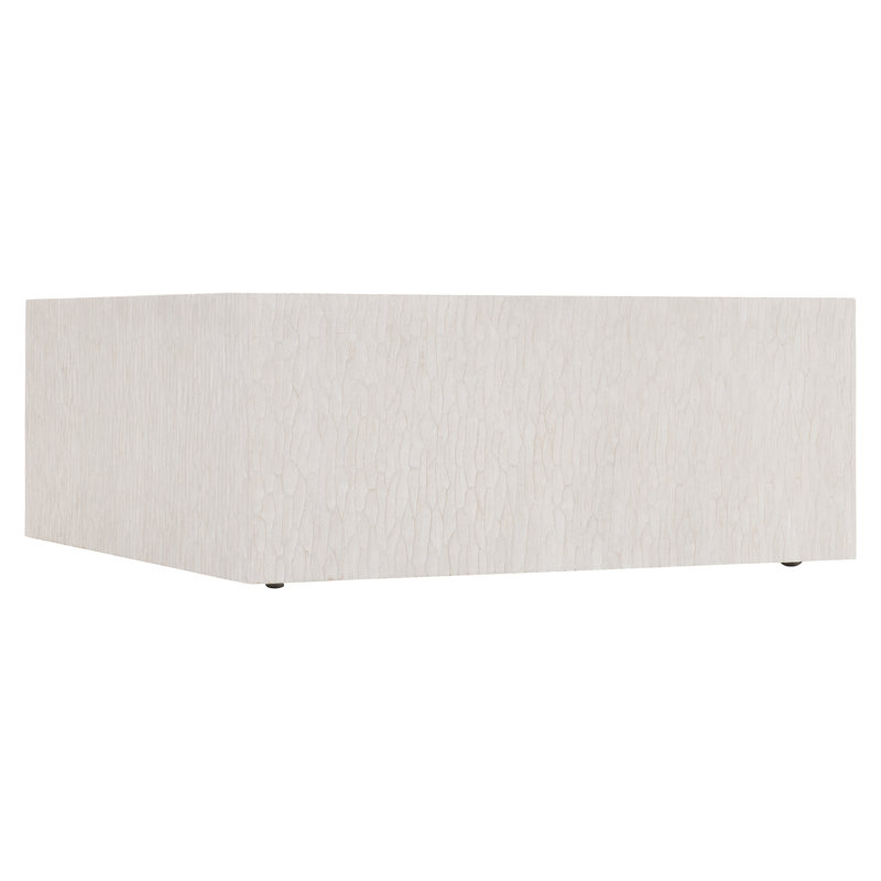 Cream Square Transitional Wood Coffee Table