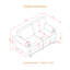 59.5" Modern Classic Design Living Room Loveseat Fabric Couch,Upholstered Polyester.-1075004494