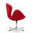 Raspberry Modern Wool Blend Upholstered Metal Swivel Balloon Chair in Red-1797677454